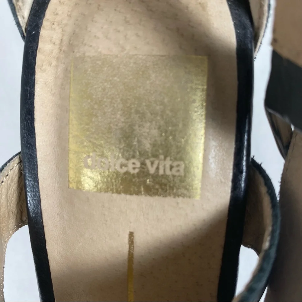 Dolce Vita Orla Cutout Leather Wedge Platform Sandal